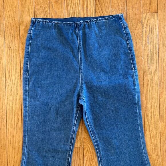 Penny Pull On Flare Jeans Denim Bohemian Boho Bell Bottoms stretch size medium - Picture 5 of 9